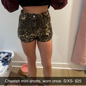 Super cute cheetah mini shorts!!!!